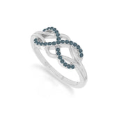 natural london blue topaz infinity promise rings in sterling silver